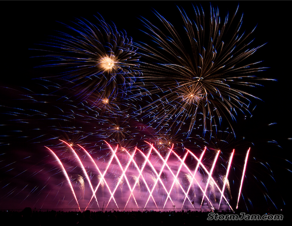 Crossfire - Firework Fine Art Print Poster